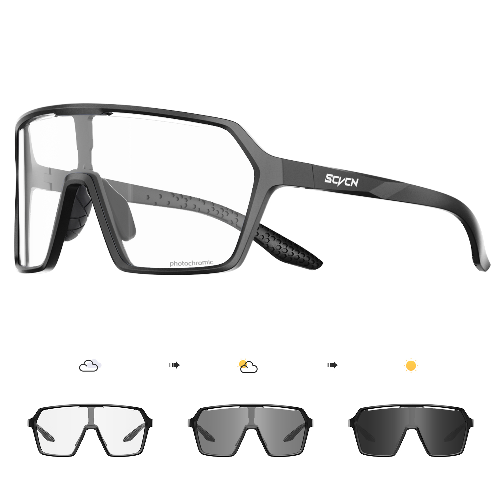 Outdoor Sport Glasses - SCVCN Heißer Radfahren Photochrome UV400 Sonnenbrille