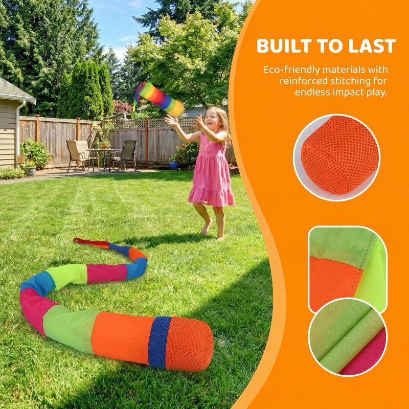 Outdoor Sport Activities For Kids - Interaktives Outdoor-Sandsack-Regenbogen-Meteorball-Spielzeug für Kinder, winddicht, langlebig,