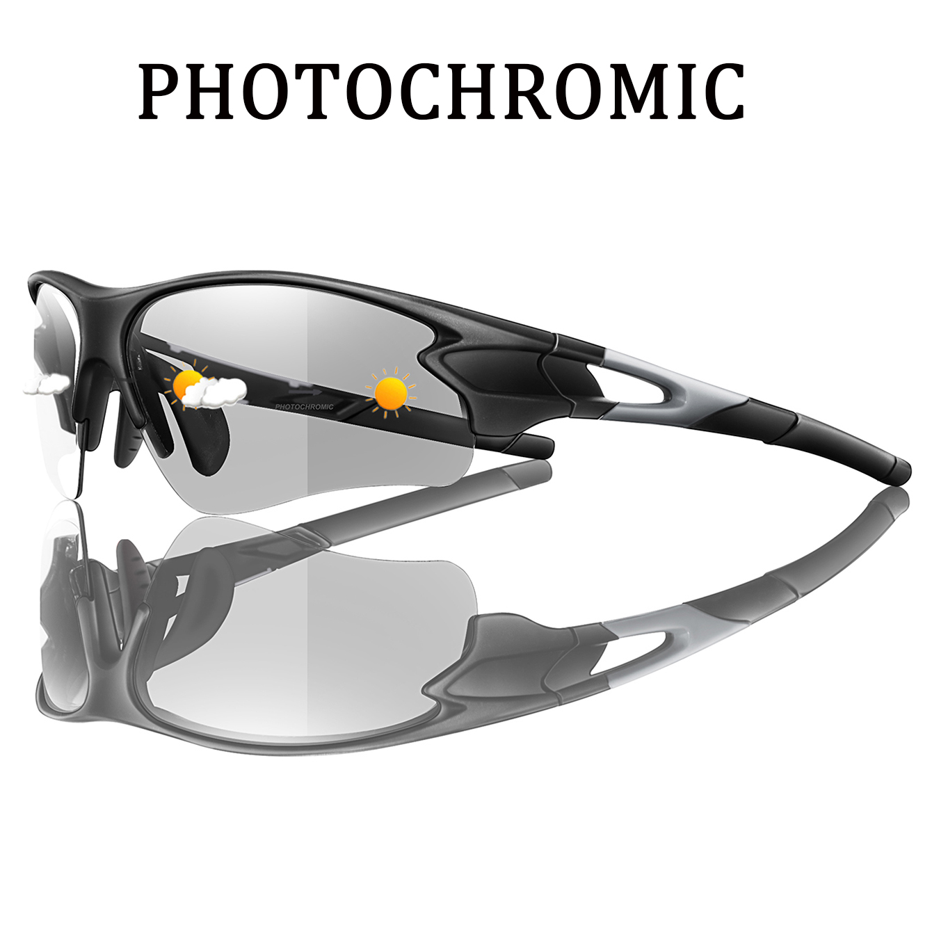 Modische photochrome Sonnenbri – Outdoor Sport Glasses Bewertung und Preis