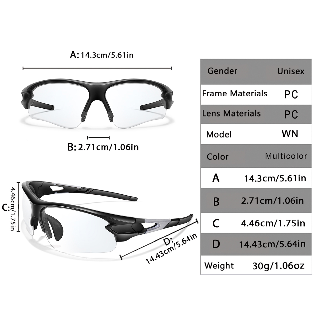 Modische photochrome Sonnenbri – Outdoor Sport Glasses Bewertung und Preis