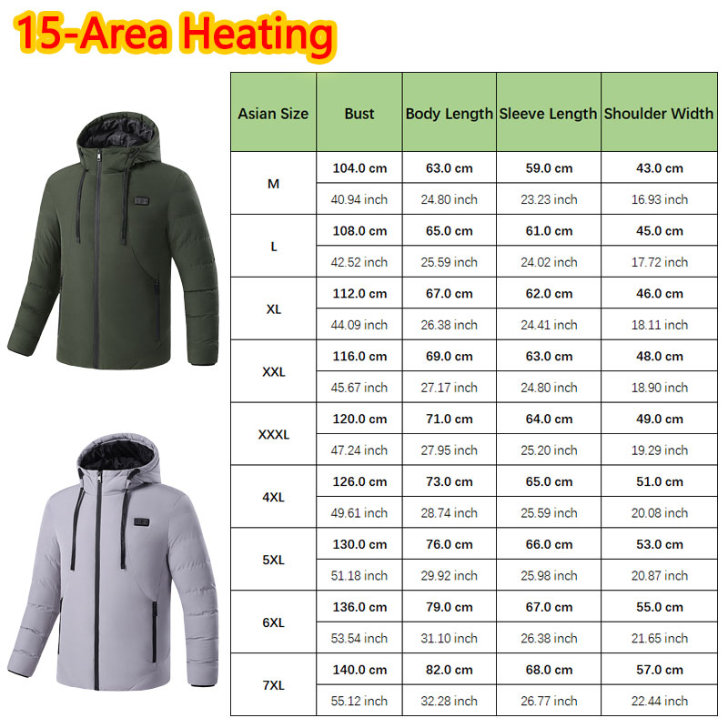 15-fach beheizte Winter-Kapuze – Outdoor Sport Jacket Bewertung und Preis